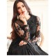 Black Party Wear Gown Indian Anarkali Flared Suit Black Party Wear Gown Indian Anarkali Flared Suit