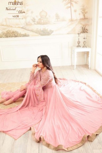 Pink Stylish Gown Indian Anarkali Suit
