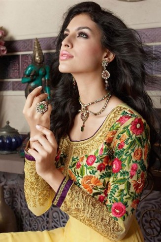 Yellow Indian Anarkali Suit