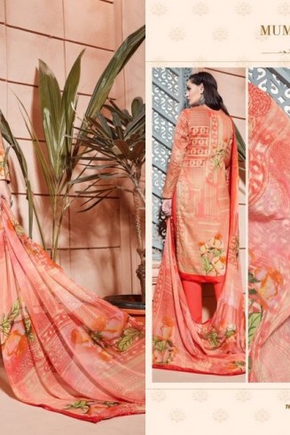 Orange Cotton Summer Dress Pakistani Lawn Suit