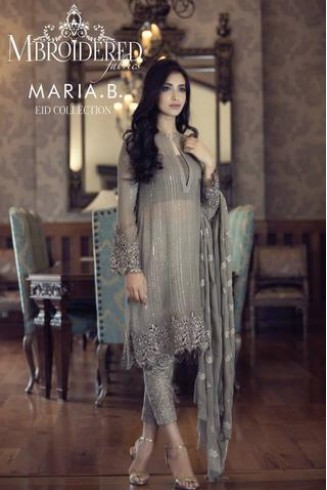 M63008 Grey Maria B Style Salwar Kameez