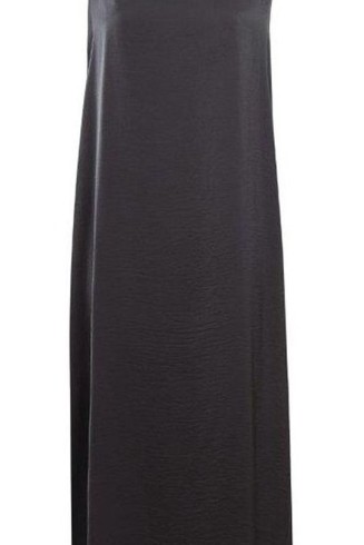 Grey Silk Slip Dress