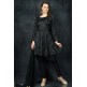 Black Peplum Style Printed Kurti Suit Set Black Peplum Style Printed Kurti Suit Set