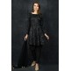 Black Peplum Style Printed Kurti Suit Set Black Peplum Style Printed Kurti Suit Set