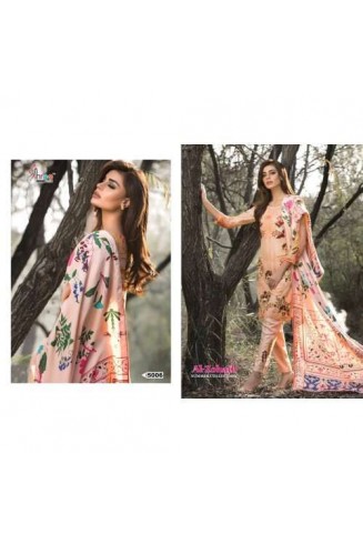 5006 PEACH ALI ZOHAIB GLAZED COTTON SALWAR KAMEEZ SUIT 