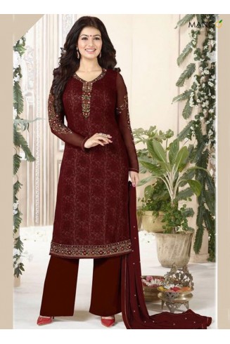 915 BROWN AYESHA TAKIA AAROHI BY AVON DESIGNER SALWAR SUIT