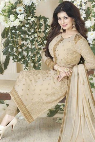 Beige Indian Churidar Suit 