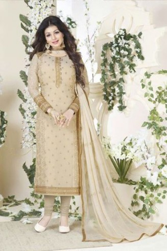 Beige Indian Churidar Suit 