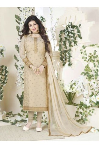 Beige Indian Churidar Suit 