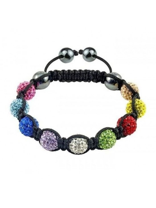 MULTI-COLOURED RAINBOW CRYSTAL BALL BRACELET MULTI-COLOURED RAINBOW CRYSTAL BALL BRACELET