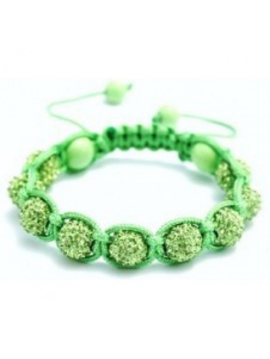 GREEN CRYSTAL BALL BRACELET GREEN CRYSTAL BALL BRACELET