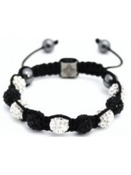 NEW BLACK AND WHITE CHILDREN CRYSTAL BALL BRACELET NEW BLACK AND WHITE CHILDREN CRYSTAL BALL BRACELET
