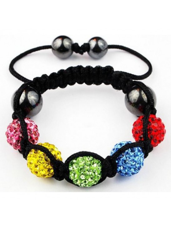 MULTI-COLOURED CHILDREN CRYSTAL BALL BRACELET