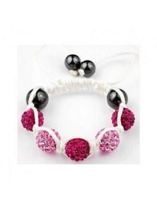 FUSCHIA AND PINK FULL CRYSTAL BALL CHILDREN/BABIES/KIDS BRACELET FUSCHIA AND PINK FULL CRYSTAL BALL CHILDREN/BABIES/KIDS BRACELET