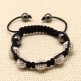 CHILDREN CRYSTAL BALL BRACELET (7 COLOURS, BLACK THREADED)