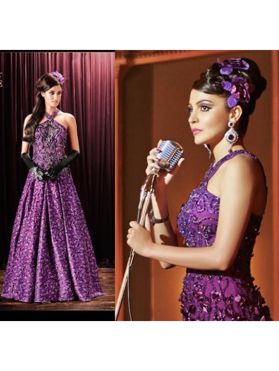 Ultra Violet Purple Bollywood Anushka Sharma Maxi Gown Ultra Violet Purple Bollywood Anushka Sharma Maxi Gown