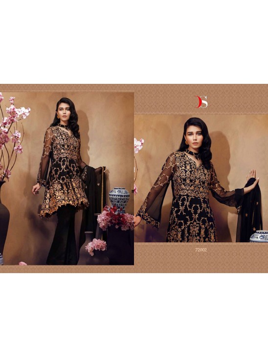 Black Pakistani Salwar Suit Indian Evening Dress Black Pakistani Salwar Suit Indian Evening Dress