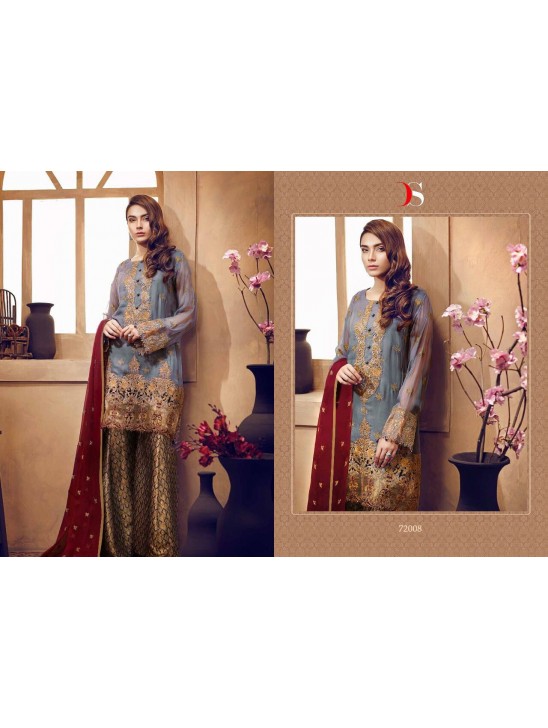 72008 GREY AND GOLD DEEPSY CHINON PAKISTANI STYLE SALWAR SUIT 72008 GREY AND GOLD DEEPSY CHINON PAKISTANI STYLE SALWAR SUIT