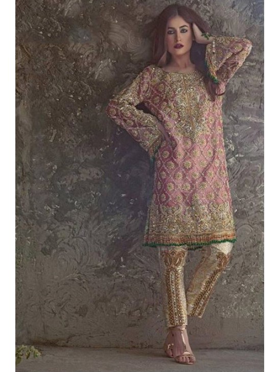 Rose Pink Heavy Embellished Pakistani Wedding Salwar Suit Rose Pink Heavy Embellished Pakistani Wedding Salwar Suit