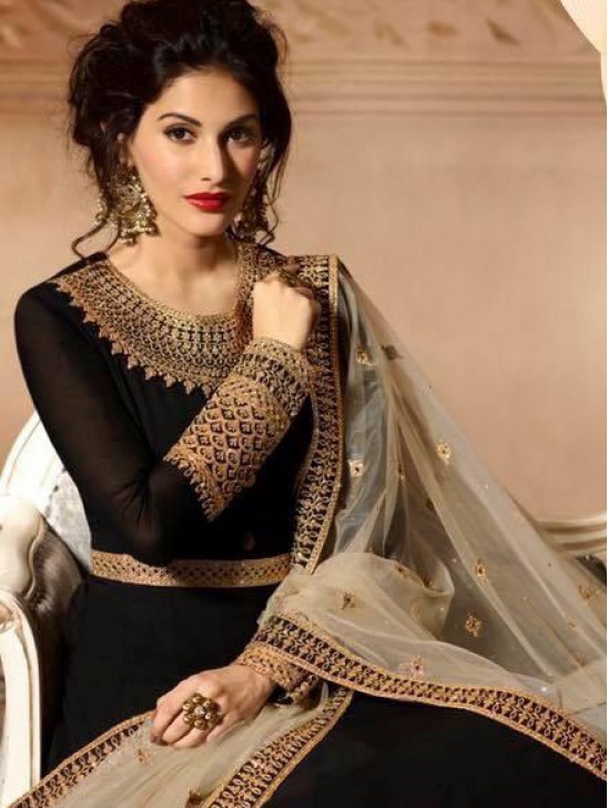 Black Indian Long Party Wear Gown Black Indian Long Party Wear Gown
