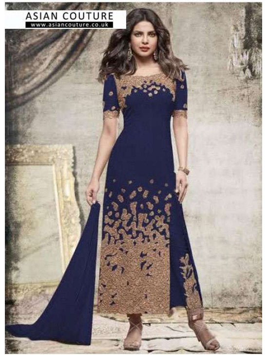 ZH5148D -BLUE HEROINE PRIYANKA CHOPRA HIT SALWAR KAMEEZ