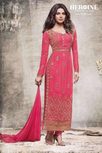 ZHR5150 RAPTURE ROSE PINK PRIYANKA CHOPRA SALWAR KAMEEZ SUIT