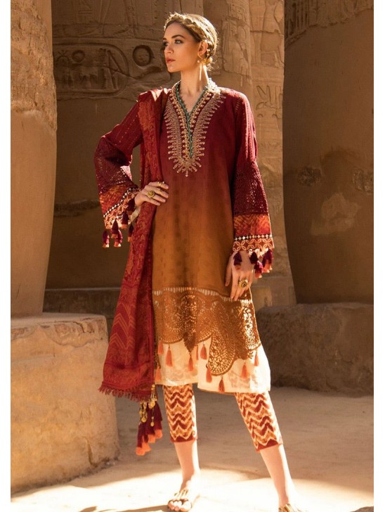 Maroon Casual Style Pakistani Designer Lawn Suit Maroon Casual Style Pakistani Designer Lawn Suit