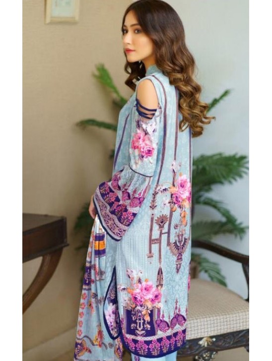 Sky Blue Summer Lawn Salwar Kameez Sky Blue Summer Lawn Salwar Kameez