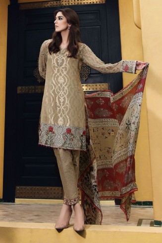 COFFEE MARIA B READY MADE LAWN SALWAR KAMEEZ