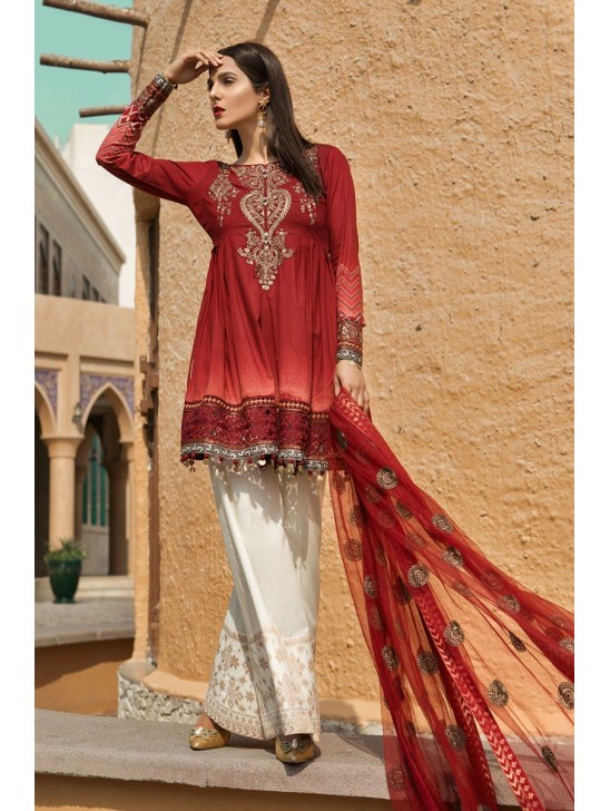 Z04B Buy Now Latest Red Maria B Voyage A’ Luxe Spring Summer Lawn Suit In UK Z04B Buy Now Latest Red Maria B Voyage A’ Luxe Spring Summer Lawn Suit In UK
