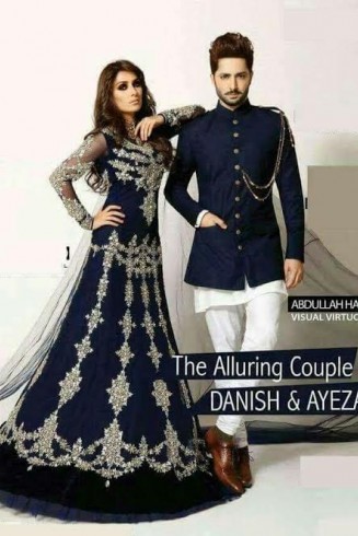 MIDNIGHT BLUE AYEZA KHAN BRIDAL WEAR PAKISTANI SUIT