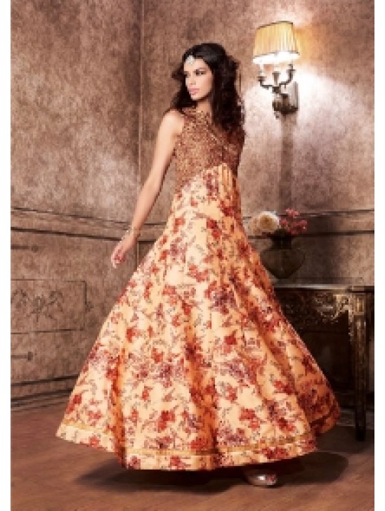 LIGHT ORANGE AND GOLD MAISHA PARTY WEAR SUIT LIGHT ORANGE AND GOLD MAISHA PARTY WEAR SUIT