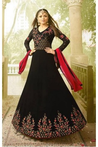 BLACK INDIAN WEDDING WEAR ANRAKALI GOWN