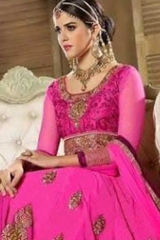 DARK PINK SHABANA BY SAINX DESIGNER WEAR ANARKALI