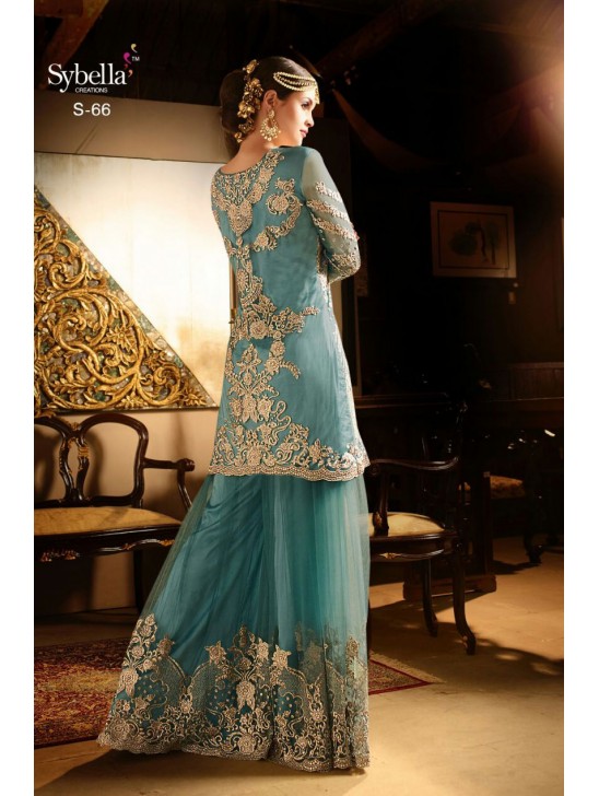 S-66 BLUE SYBELLA ANGELLIQUE WEDDING WEAR DRESS S-66 BLUE SYBELLA ANGELLIQUE WEDDING WEAR DRESS