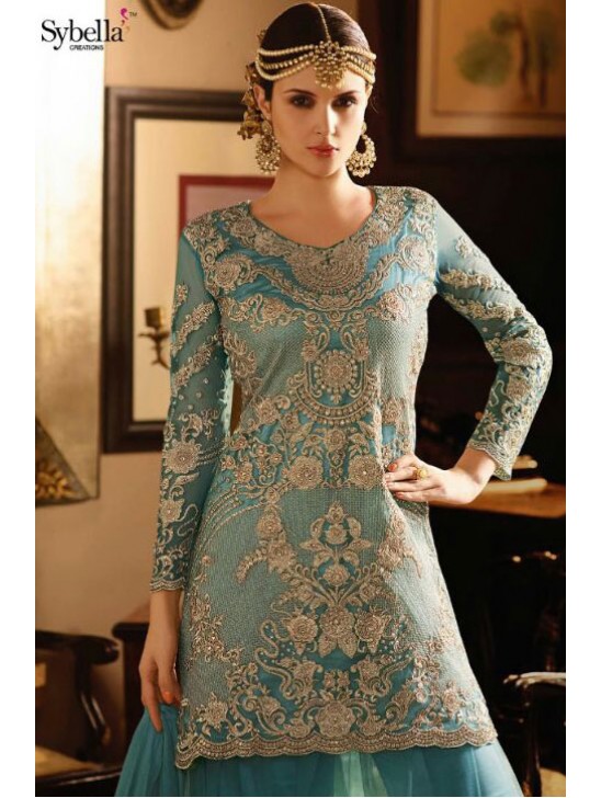 S-66 BLUE SYBELLA ANGELLIQUE WEDDING WEAR DRESS S-66 BLUE SYBELLA ANGELLIQUE WEDDING WEAR DRESS