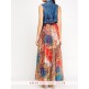 Contrast Floral Maxi Bolero Dress Contrast Floral Maxi Bolero Dress