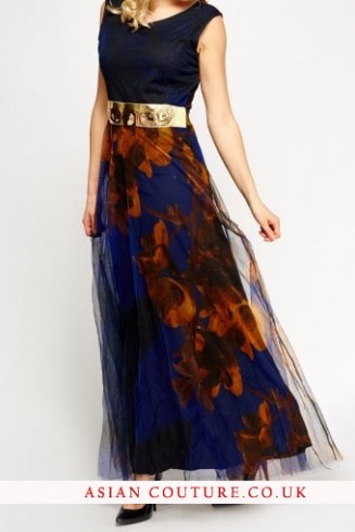 Belted Contrast Maxi Dress Available In 3 Colours
