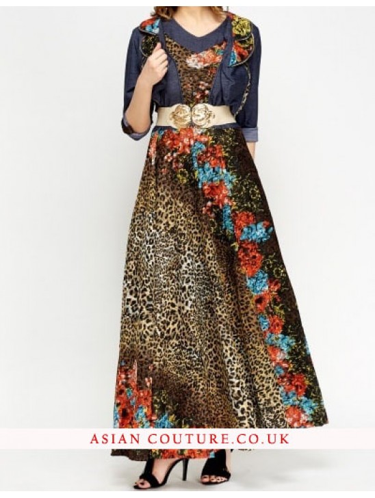 Marvelous Mesh Overlay Belted Maxi Dress Marvelous Mesh Overlay Belted Maxi Dress