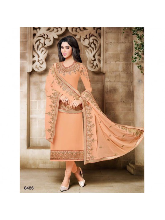 8486 PEACH ZISA DESIGNER SALWAR SUIT 8486 PEACH ZISA DESIGNER SALWAR SUIT