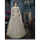 Silver Heavy Embroidered Indian Designer Anarkali Dress Silver Heavy Embroidered Indian Designer Anarkali Dress