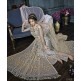 Silver Heavy Embroidered Indian Designer Anarkali Dress Silver Heavy Embroidered Indian Designer Anarkali Dress