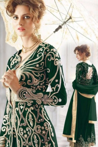 Green Indian Ethnic Wedding Dress