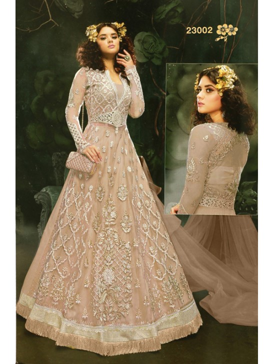 Mouse Colour Wedding Bridal Gown Indian Designer Suit Mouse Colour Wedding Bridal Gown Indian Designer Suit