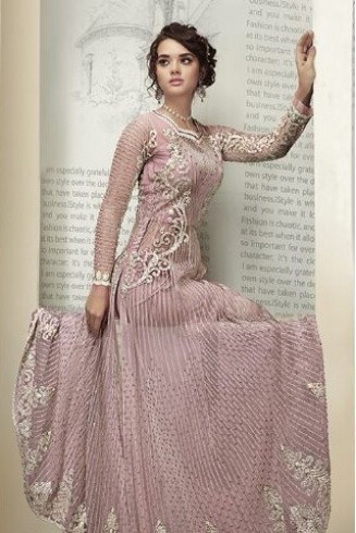 PINK LAVENDER INDIAN DESIGNER WEDDING AND BRIDAL GOWN