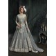 Grey Indian Anarkali Gown Party Wedding Outfit Grey Indian Anarkali Gown Party Wedding Outfit
