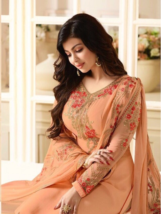 Orange Dress Party Wear Salwar Suit Orange Dress Party Wear Salwar Suit