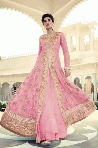 Baby Pink Indian Asian Party Dress