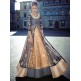 Grey & Gold Front Slit Indian Anarkali Gown Grey & Gold Front Slit Indian Anarkali Gown
