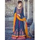 Blue & Pink Indian Designer Anarkali Maxi Gown Blue & Pink Indian Designer Anarkali Maxi Gown